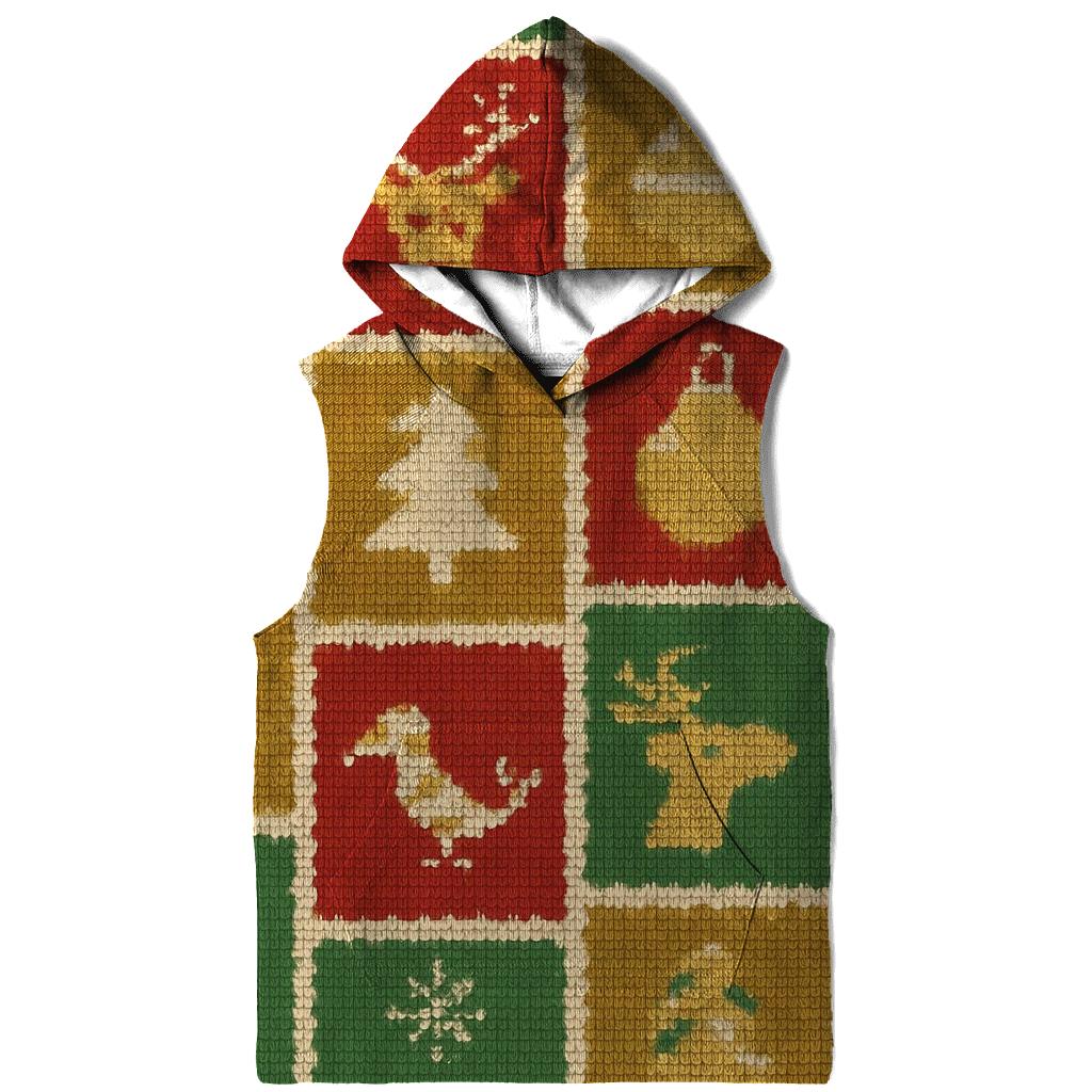 North Pole Postage Stamp Patchwork Design hoodie designs