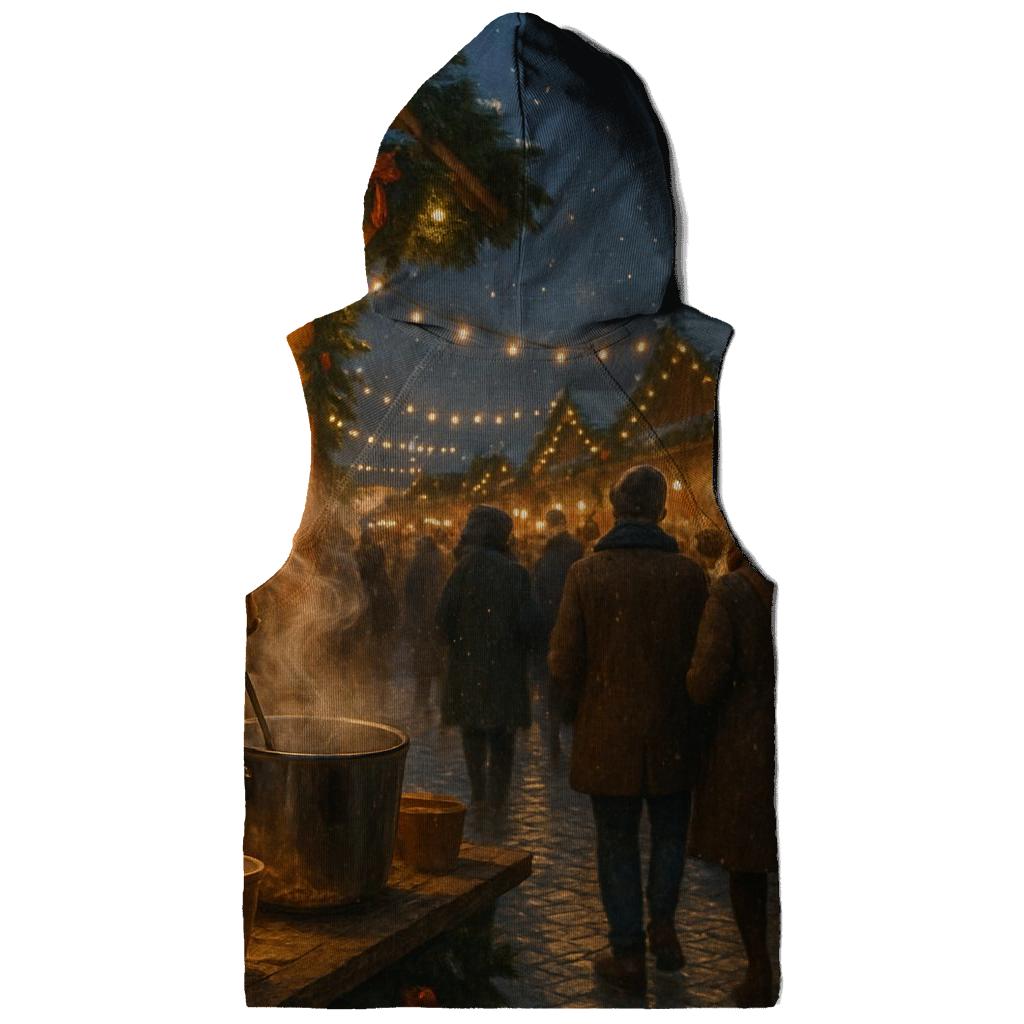 Christmas Market Under Lantern Glow graphic hoodies