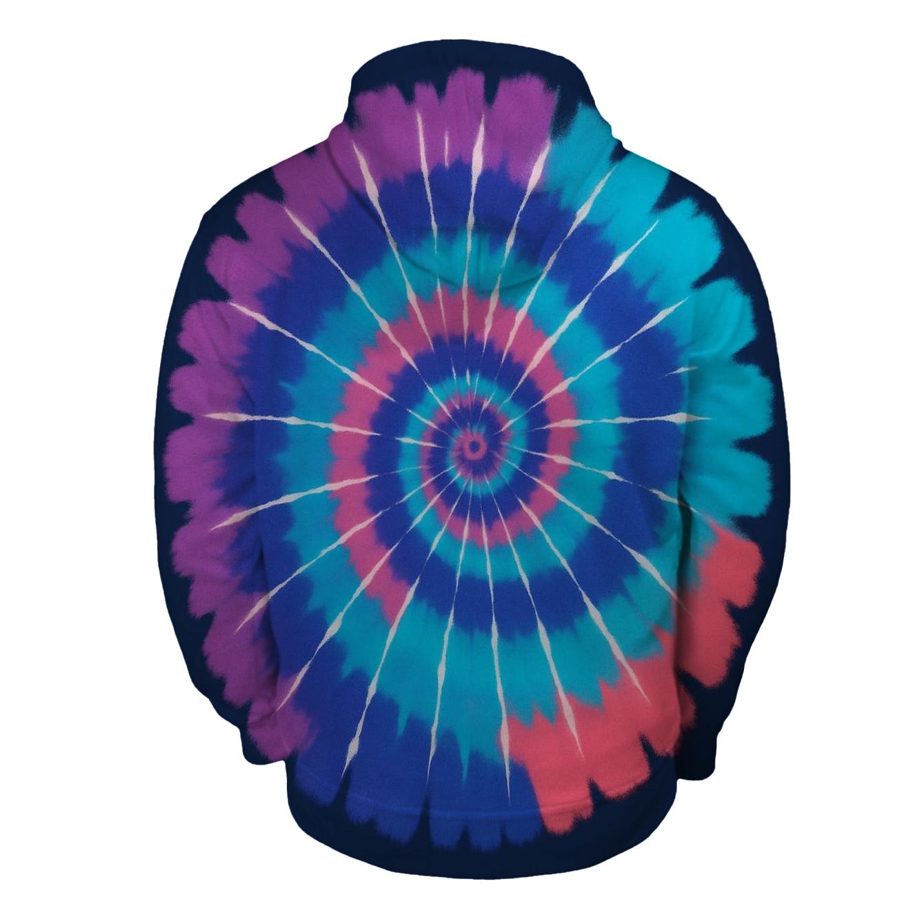Nebula Spiral Overdye Whirlpool graphic hoodies