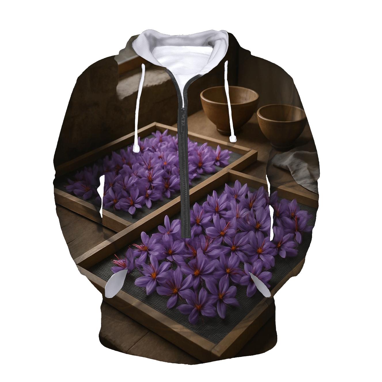 Saffron Crocus Harvest Trays Drying In A Stone Farmhouse Kitchen custom hoodies