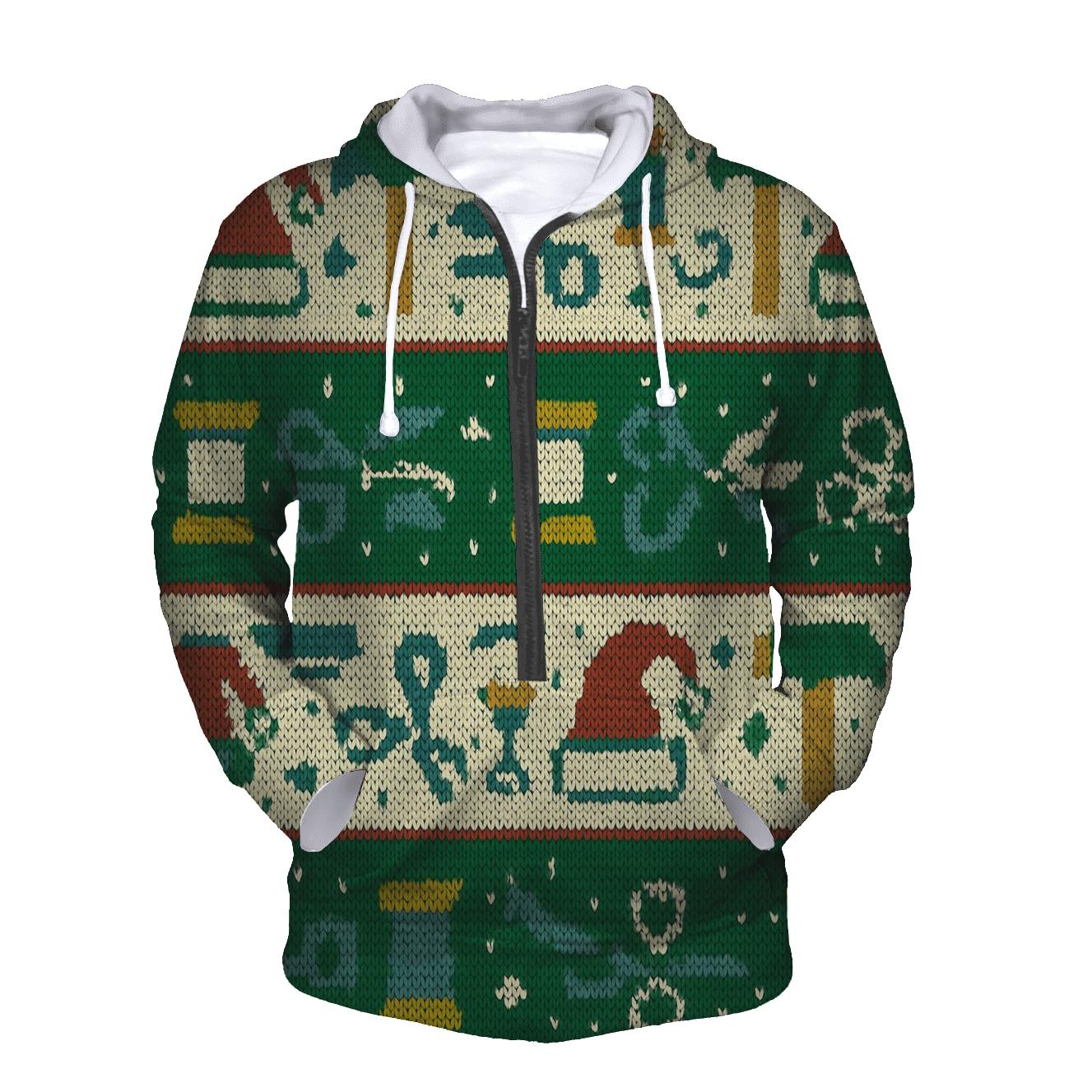 Elf Workshop Toolbelt Stripe Design printed hoodies