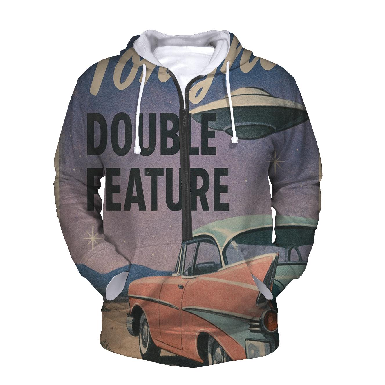 Faded Drive In Cinema Sci Fi Double Feature hoodie styles