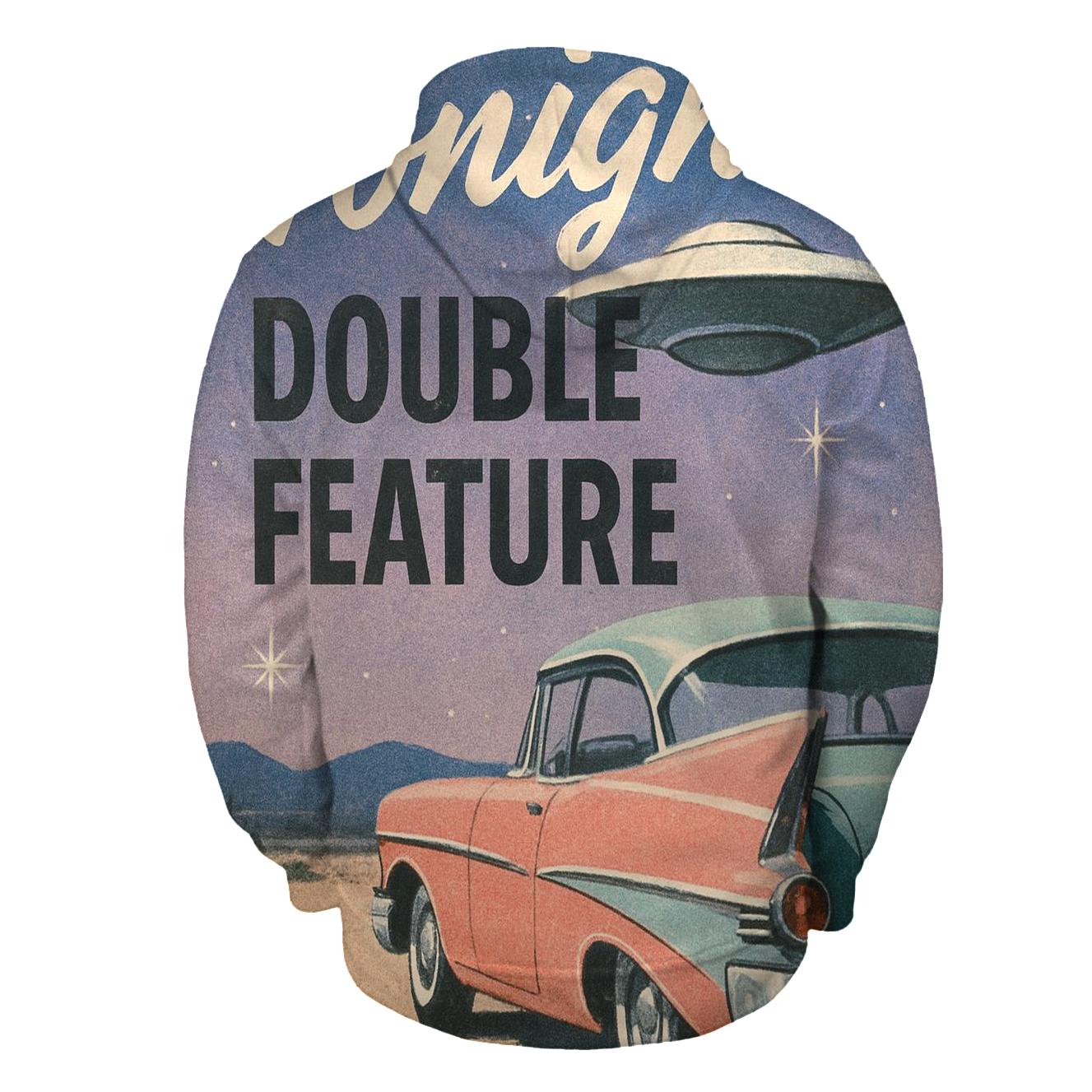 Faded Drive In Cinema Sci Fi Double Feature hoodie styles