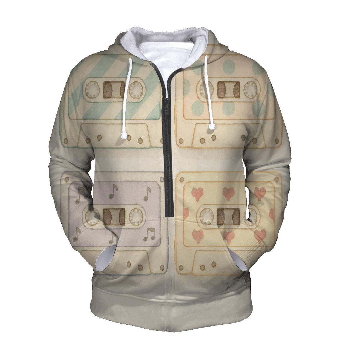 Cassette Patchwork Window custom hoodies
