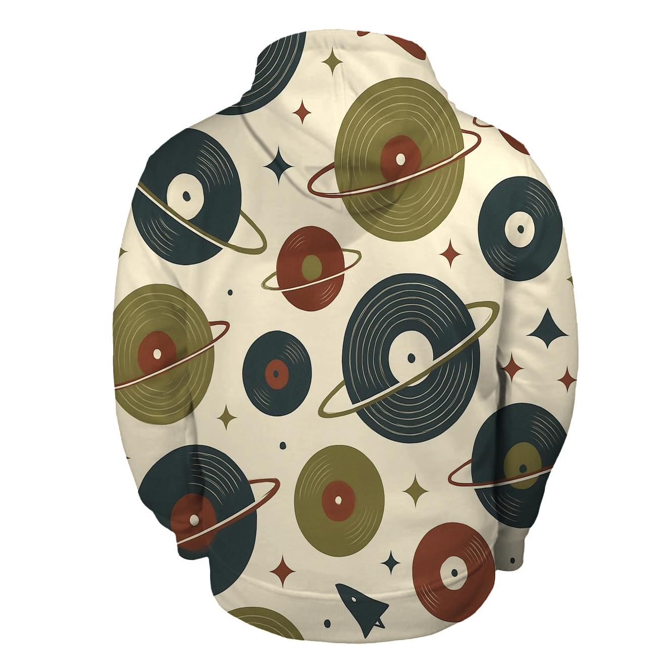 Vinyl Record Orbit Pattern hoodie styles
