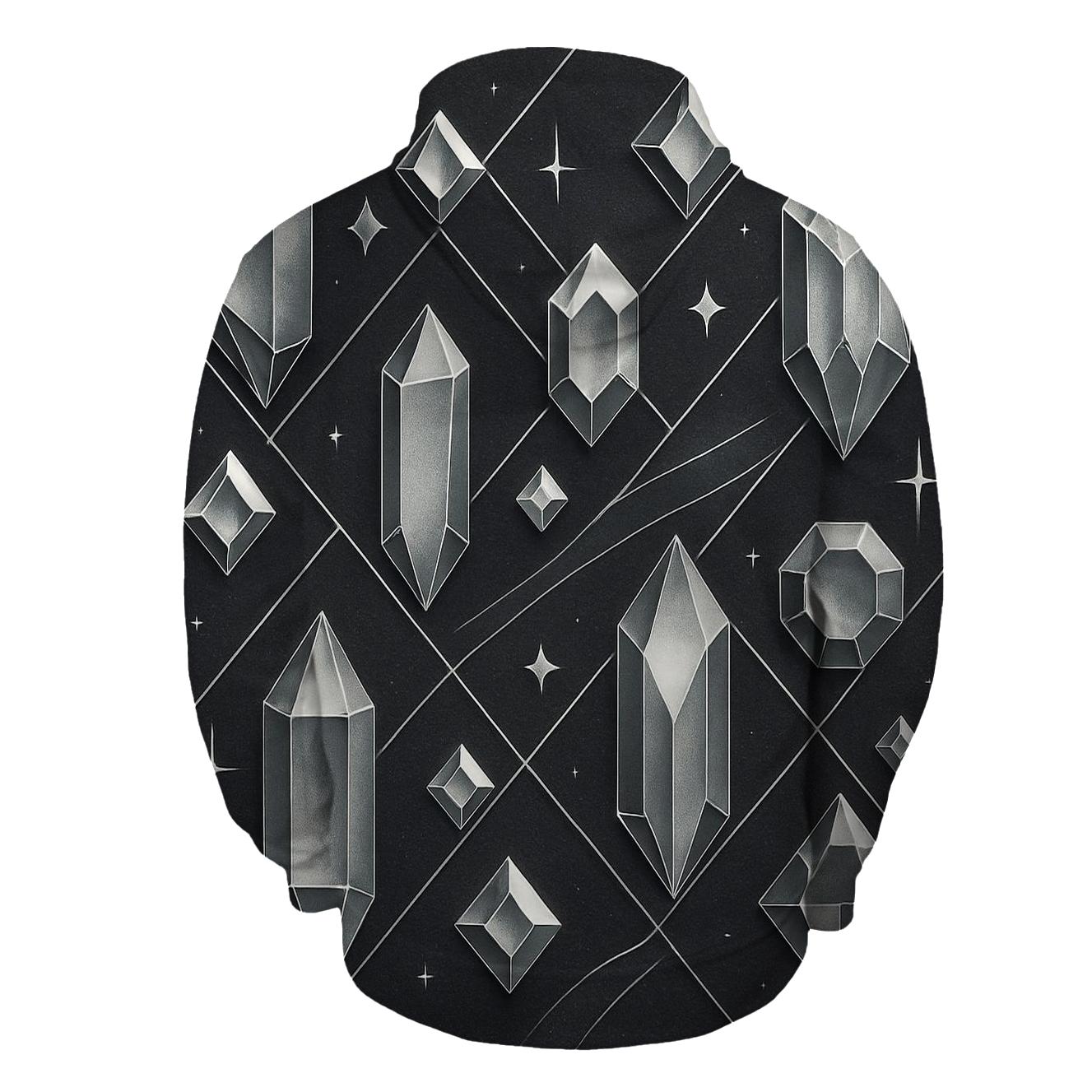 Charcoal Facet Constellation Grid custom hoodies