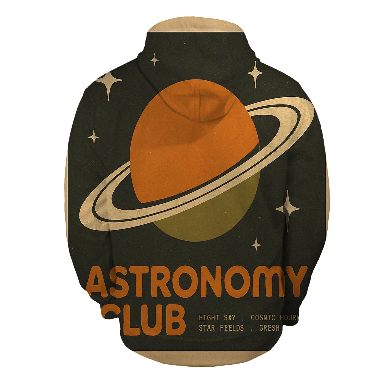 Retro Vinyl Astronomy Club Record Sleeve heavyweight hoodies