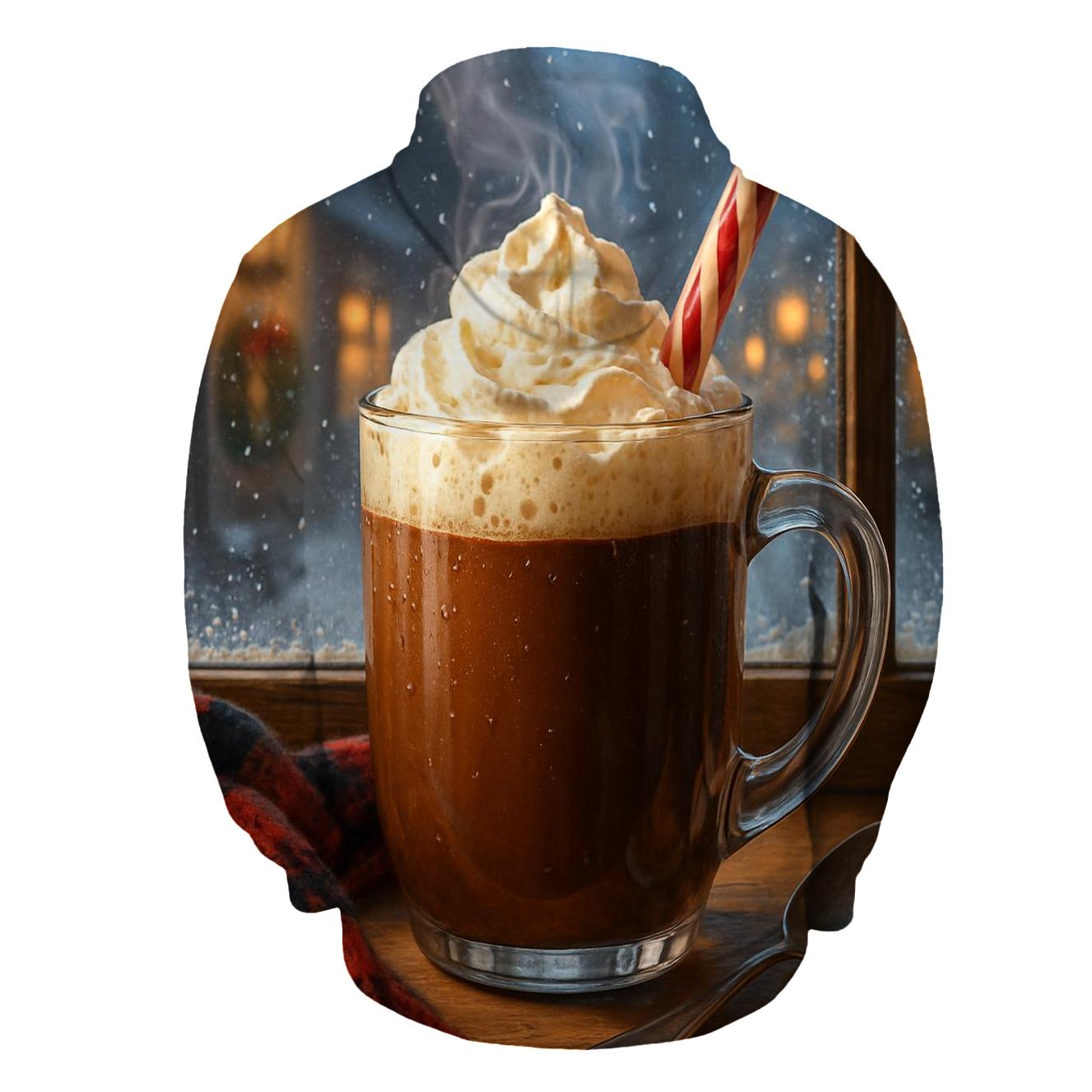 Sugarplum Cocoa By The Frosted Window graphic hoodies