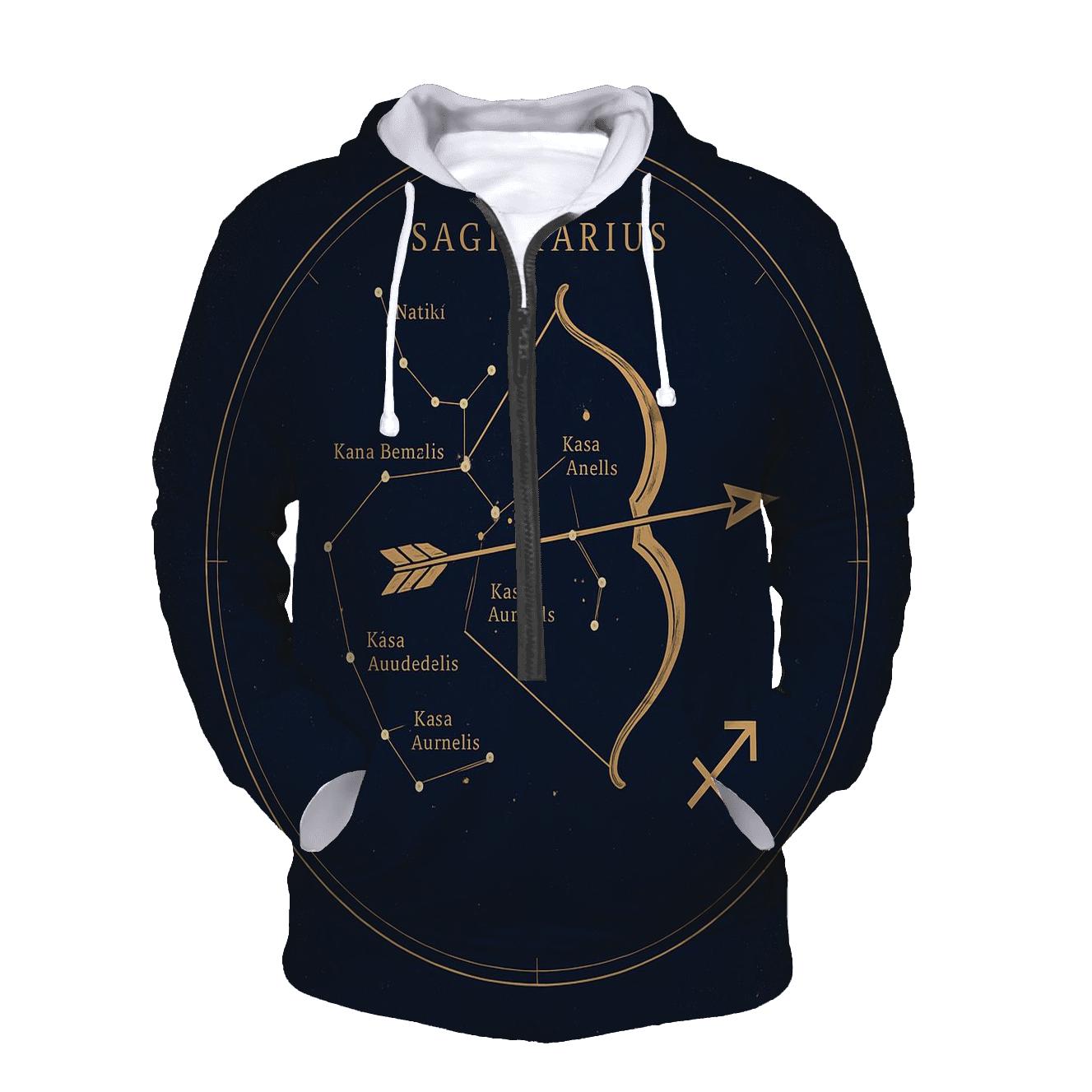 Sagittarius Archer Meridian Map hoodie designs