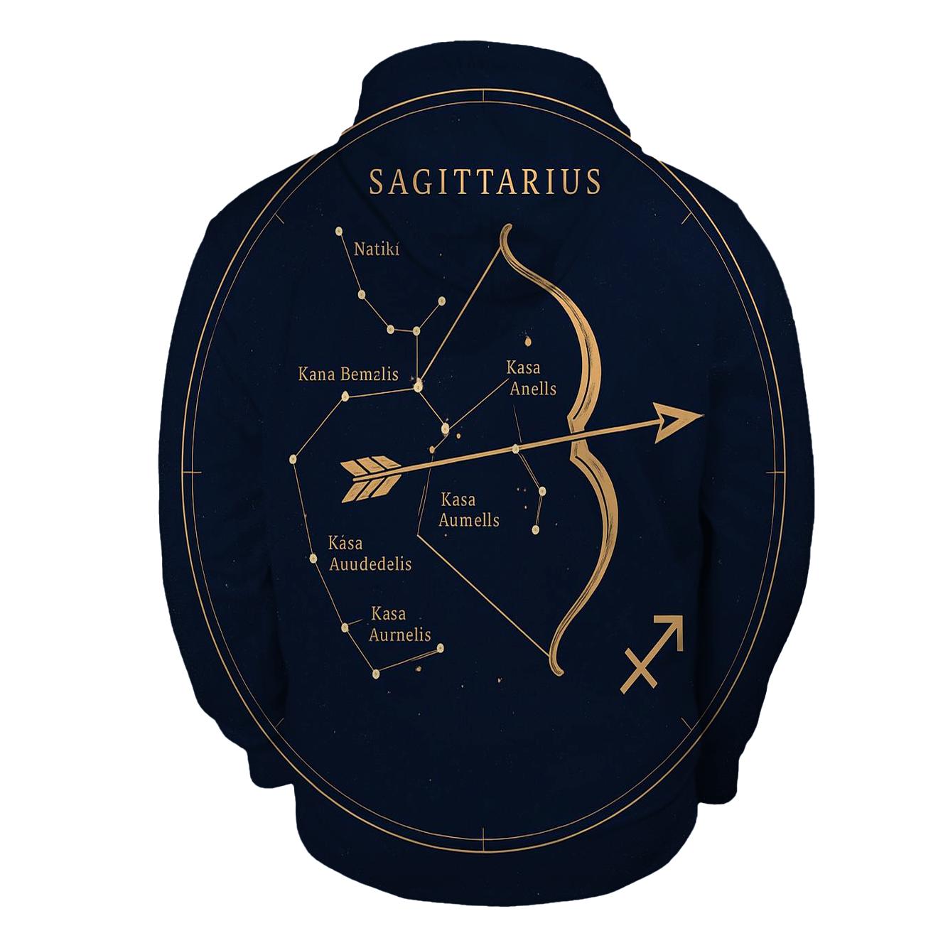 Sagittarius Archer Meridian Map hoodie designs