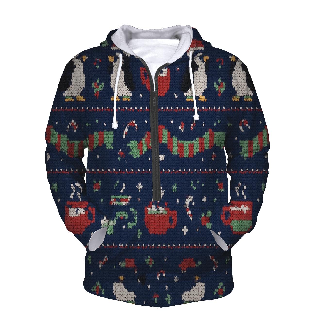 Penguin Parade Cocoa Cup Band Design hoodie trends