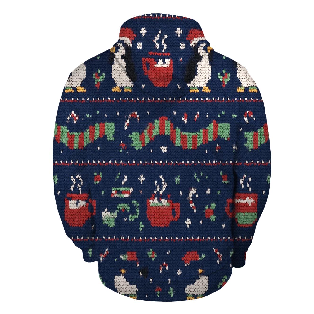 Penguin Parade Cocoa Cup Band Design hoodie trends