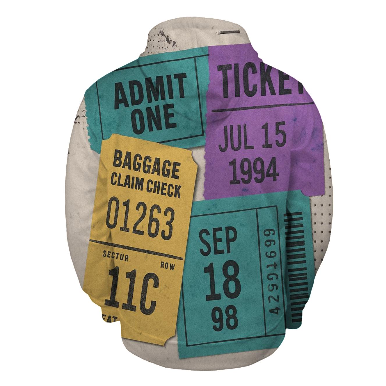Distressed 90s Space Camp Admission Ticket Collage hoodies fashion