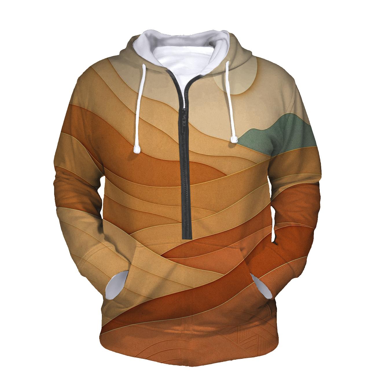 Desert Wind Paper Cut Layers custom hoodies