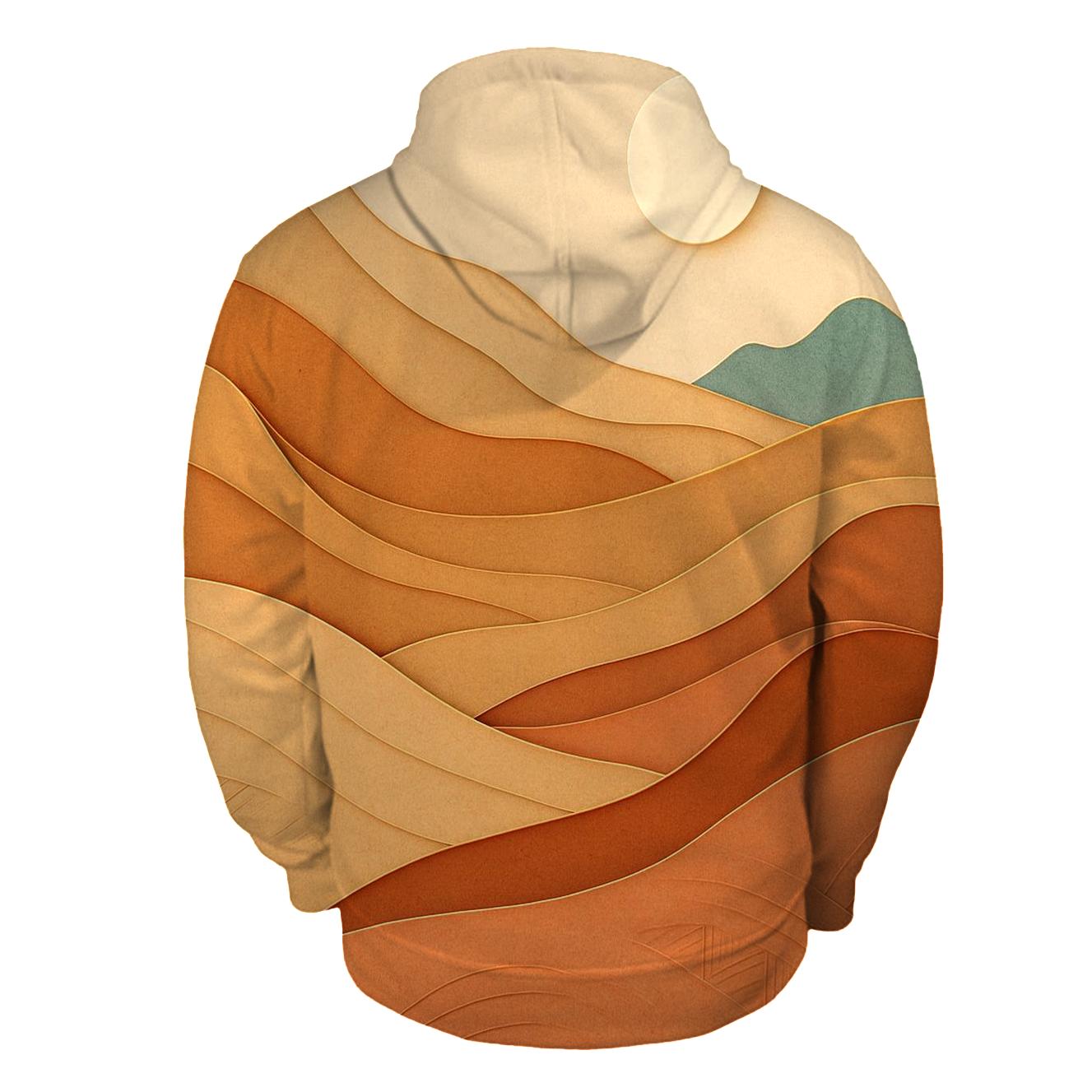 Desert Wind Paper Cut Layers custom hoodies