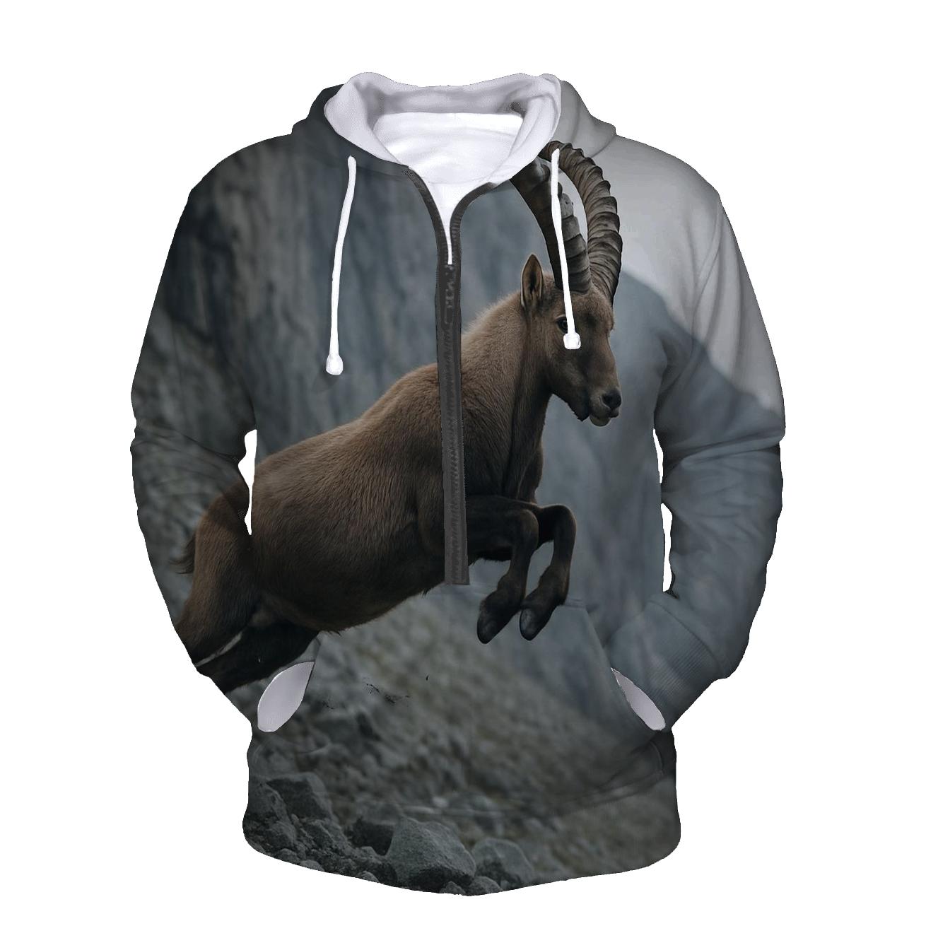 Scree Leap Alpine Ibex hoodies fashion