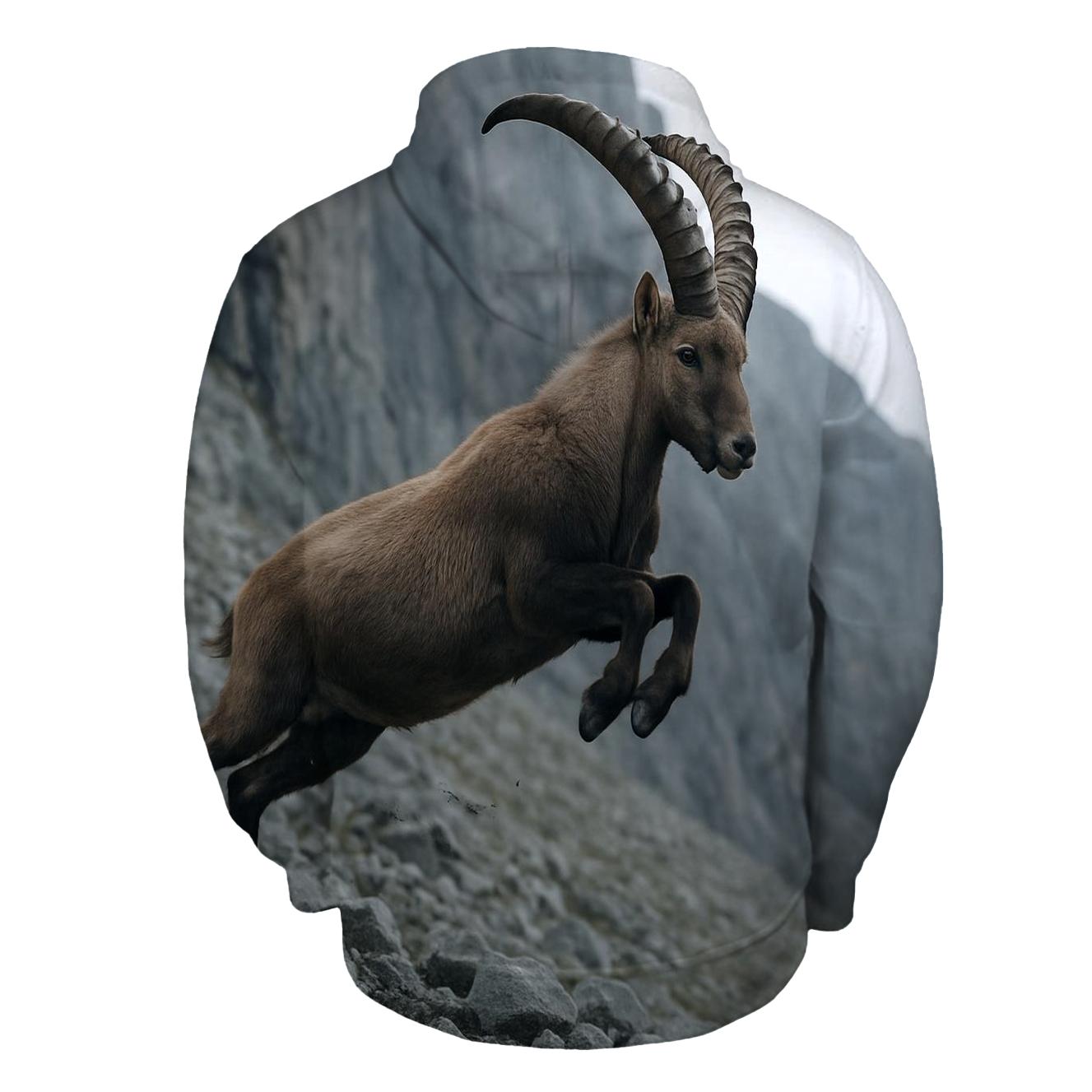 Scree Leap Alpine Ibex hoodies fashion