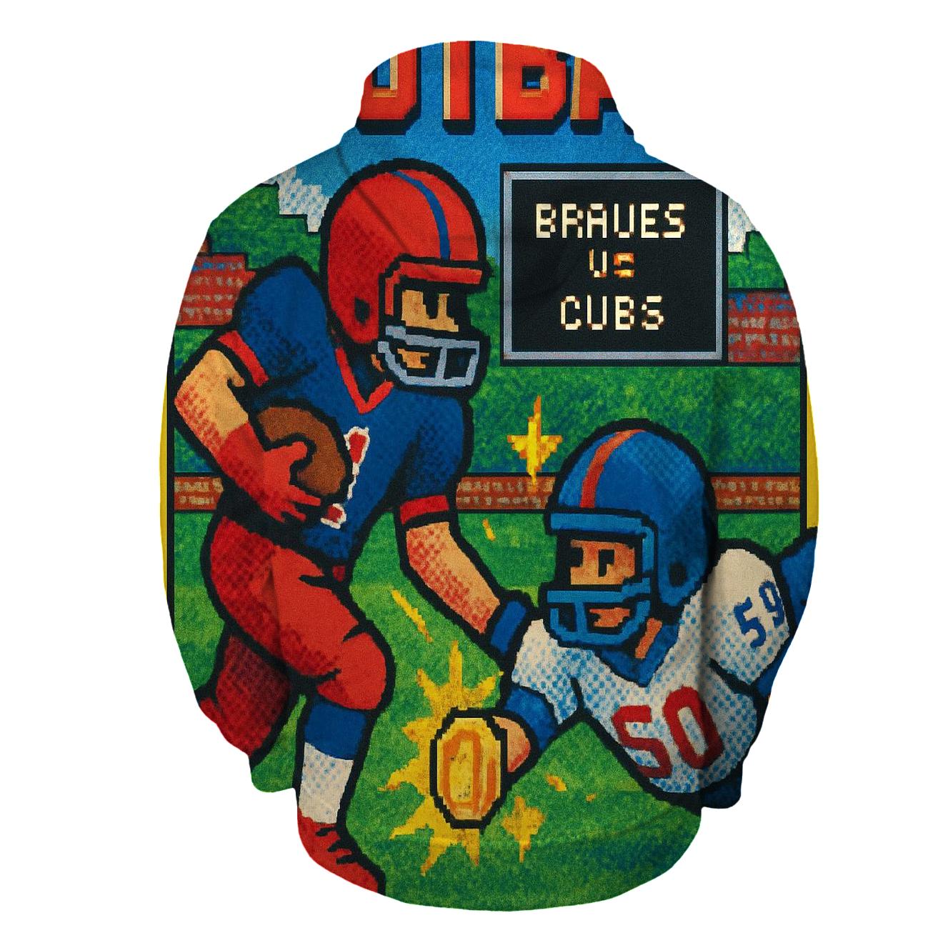 Retro Arcade Poster Braves Vs Cubs Battle Down hoodie trends
