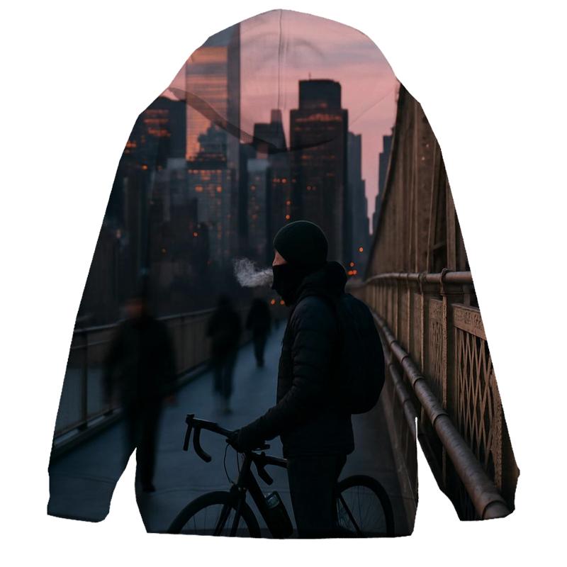 Queensboro Bridge Commuter Dawn Over Midtown hoodie designs