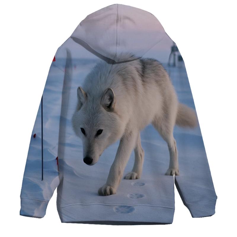 Ellesmere Ridge Arctic Wolf Survey Line pullover hoodies