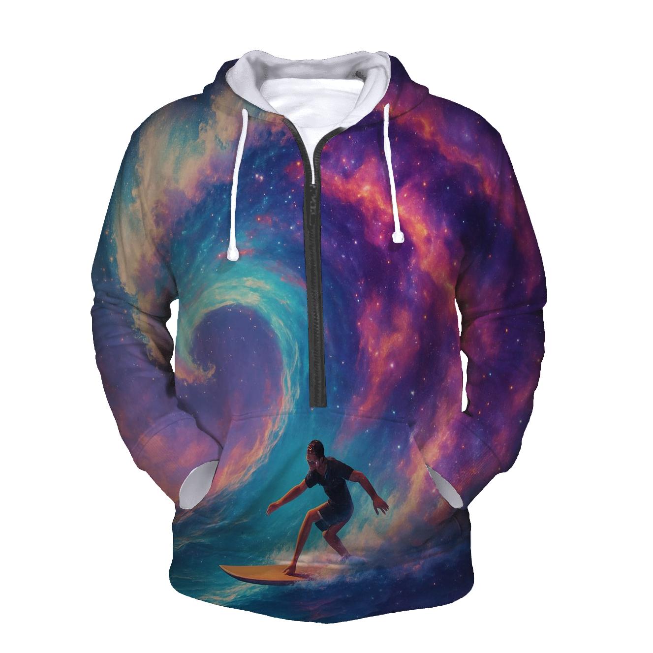 Nebula Wave Surf Session custom hoodies