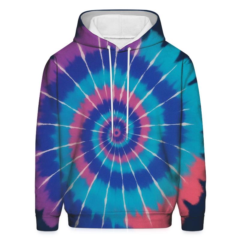 Nebula Spiral Overdye Whirlpool pullover hoodies