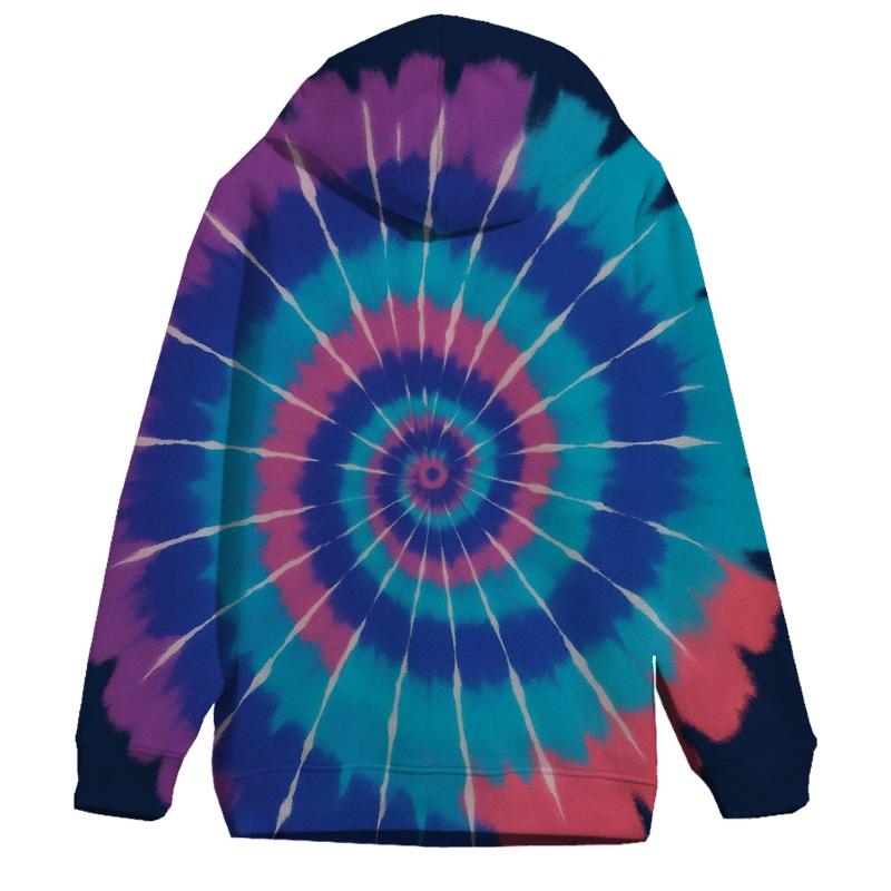 Nebula Spiral Overdye Whirlpool pullover hoodies
