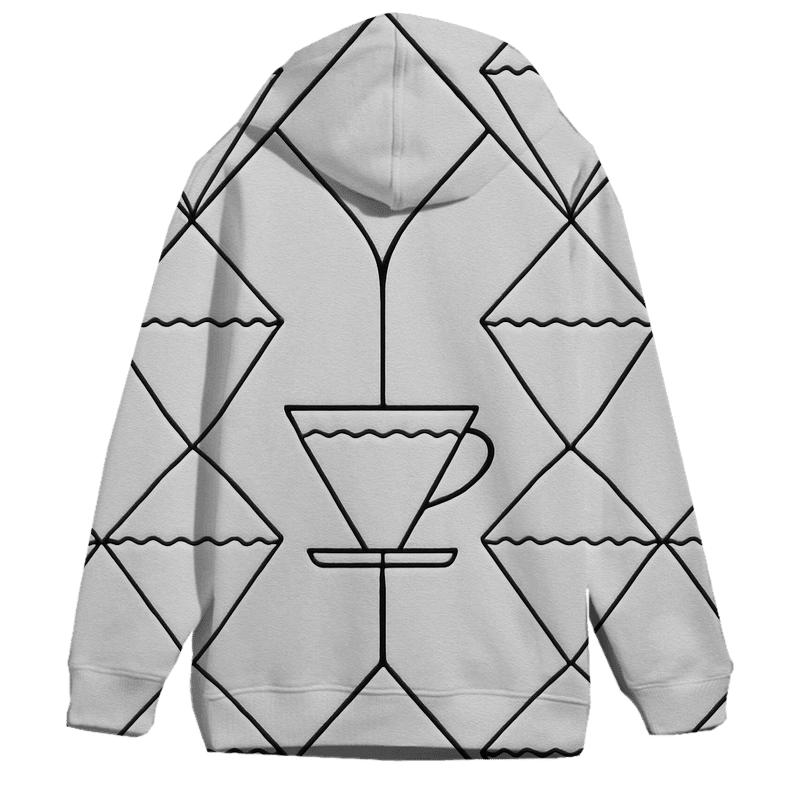 Filter Fold Geometry pullover hoodies