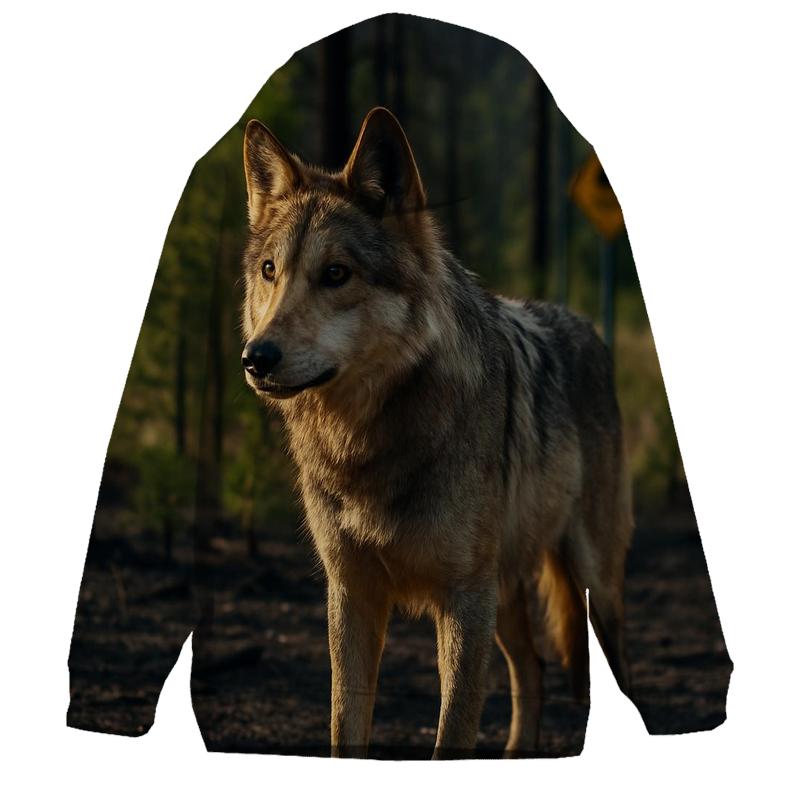 Mexican Gray Wolf In A Post Fire Ponderosa Edge hoodie styles