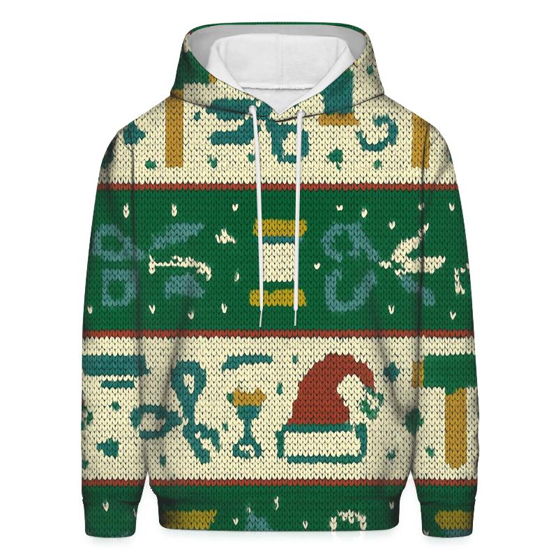 Elf Workshop Toolbelt Stripe Design embroidered hoodies