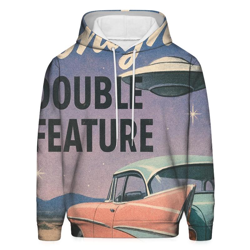Faded Drive In Cinema Sci Fi Double Feature heavyweight hoodies