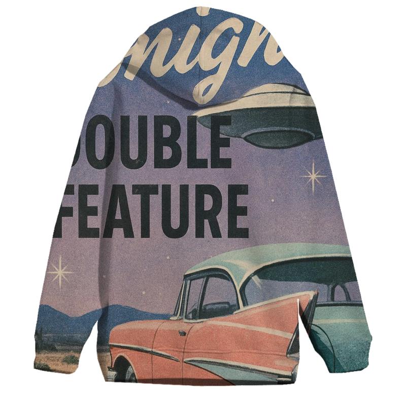 Faded Drive In Cinema Sci Fi Double Feature heavyweight hoodies