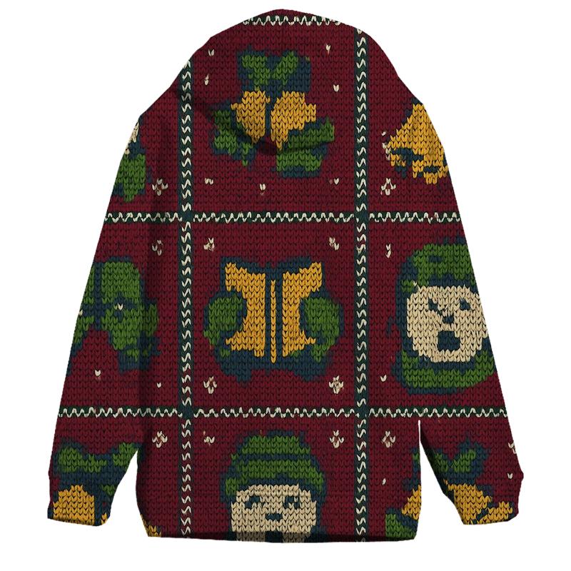 Carolers Mitten Harmony Panel Design heavyweight hoodies