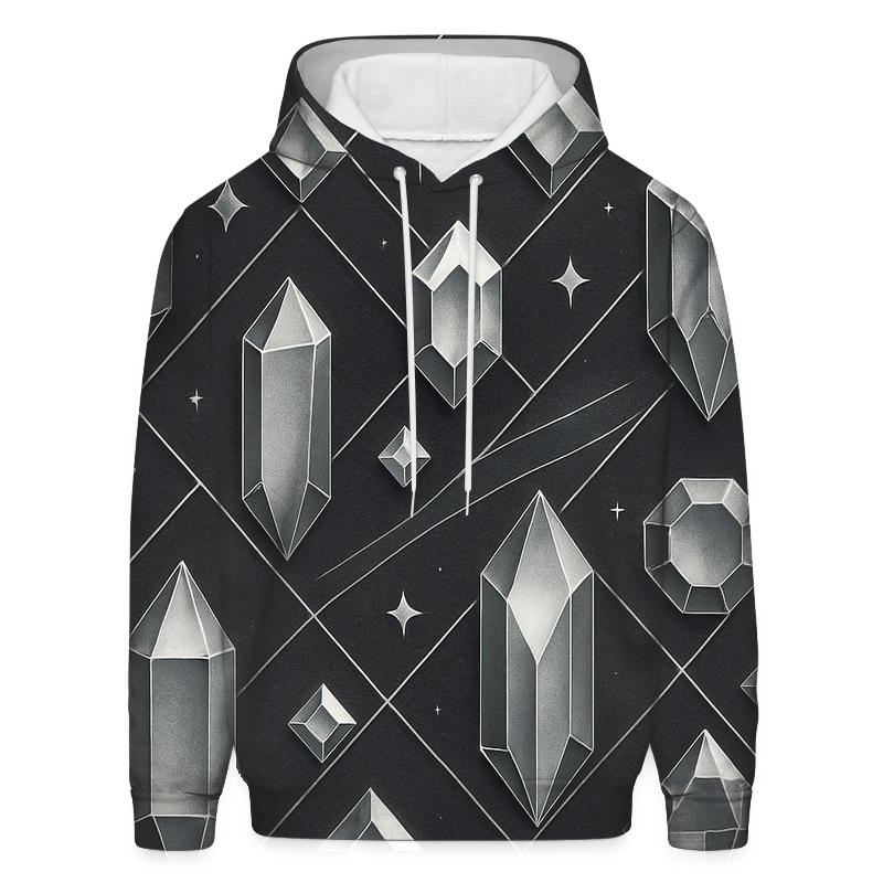 Charcoal Facet Constellation Grid custom hoodies