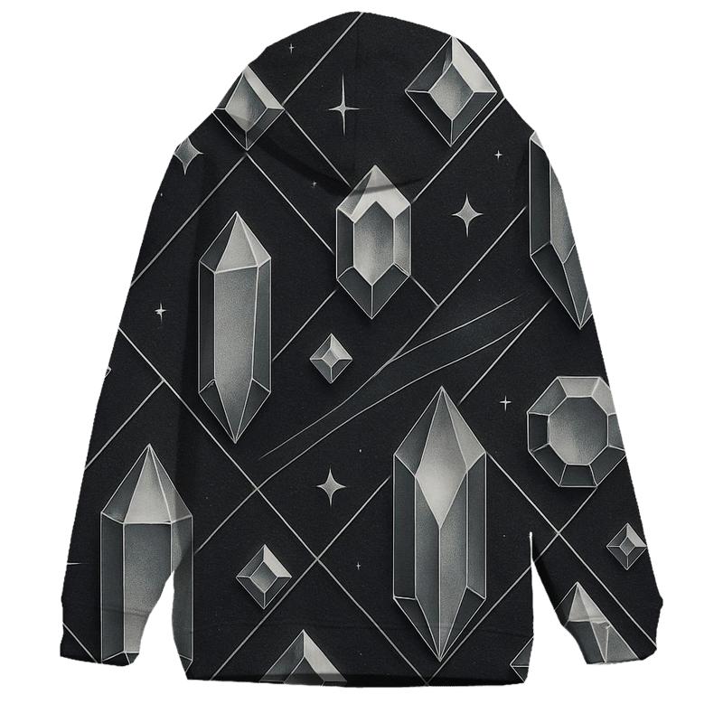 Charcoal Facet Constellation Grid custom hoodies