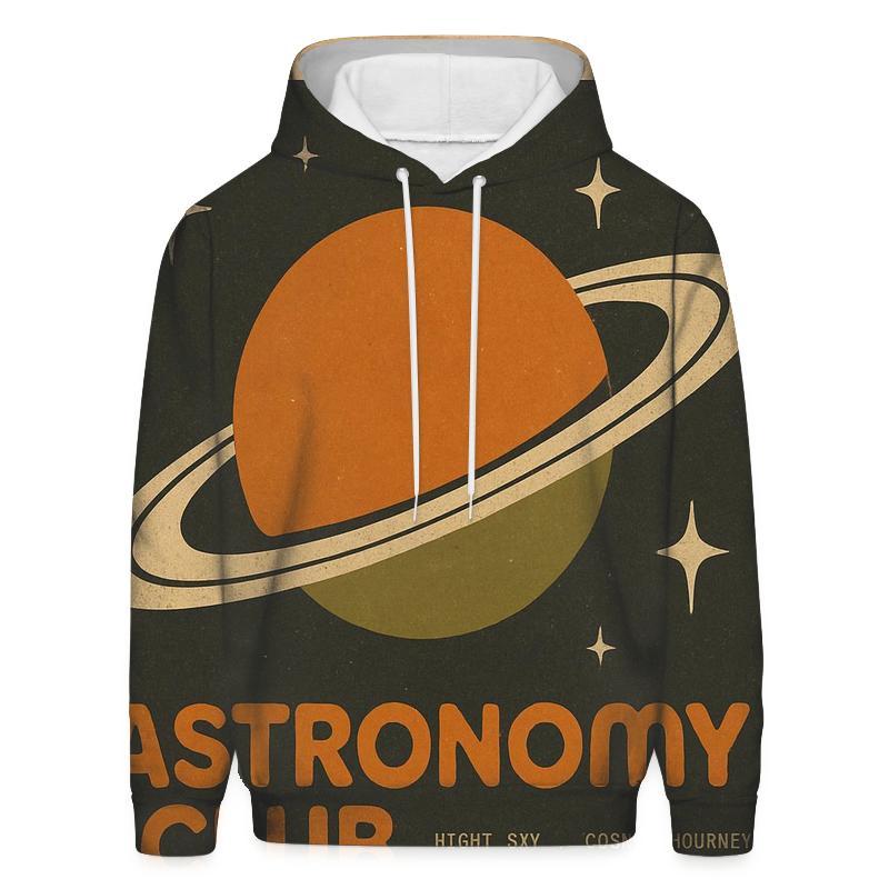 Retro Vinyl Astronomy Club Record Sleeve pullover hoodies