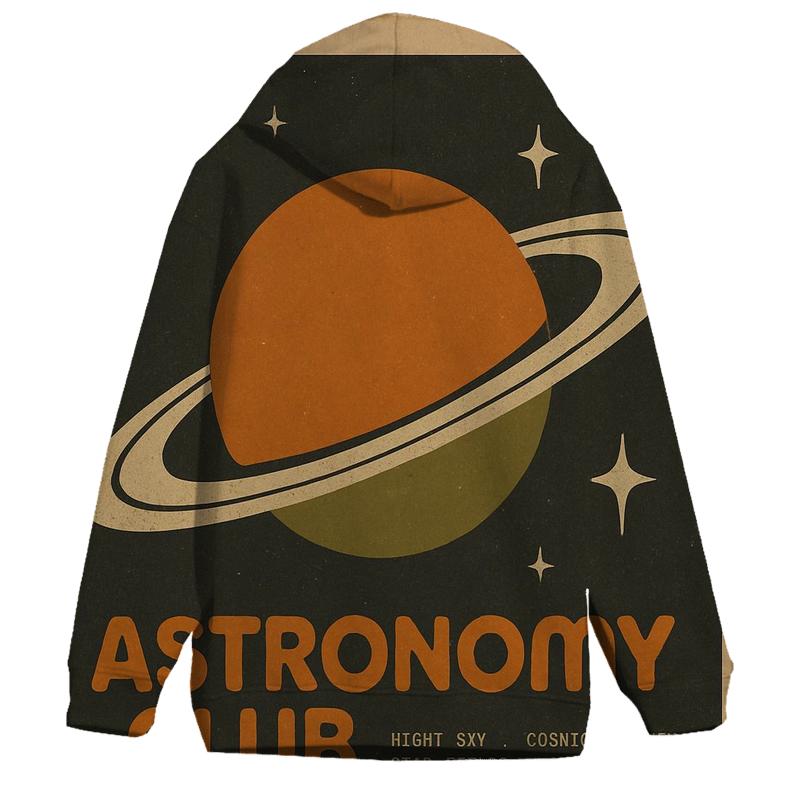 Retro Vinyl Astronomy Club Record Sleeve pullover hoodies