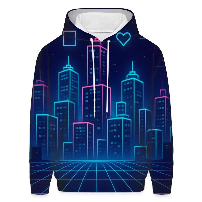 Midnight Arcade City Grid zip-up hoodies
