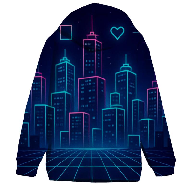 Midnight Arcade City Grid zip-up hoodies