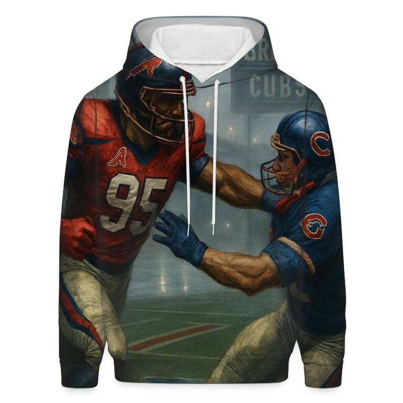 Foggy Riverfront Clash Braves And Cubs graphic hoodies