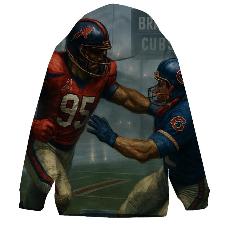 Foggy Riverfront Clash Braves And Cubs graphic hoodies