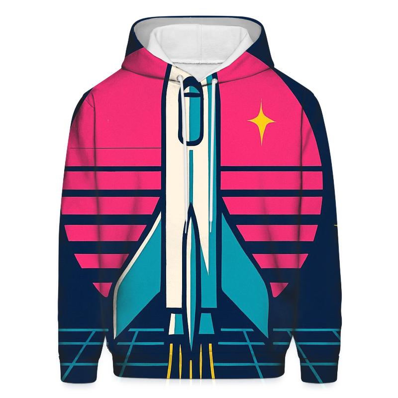 Vector Space Race Poster zip-up hoodies