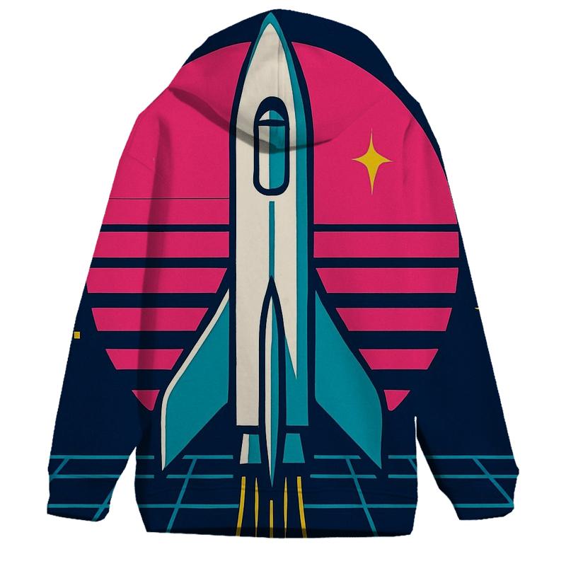 Vector Space Race Poster zip-up hoodies