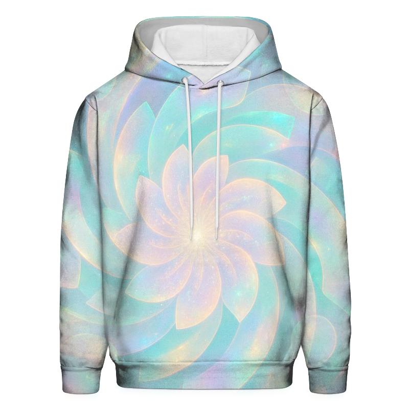 Pastel Opal Bloom Vortex lightweight hoodies