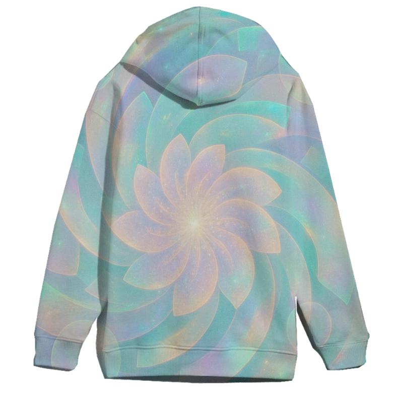 Pastel Opal Bloom Vortex lightweight hoodies