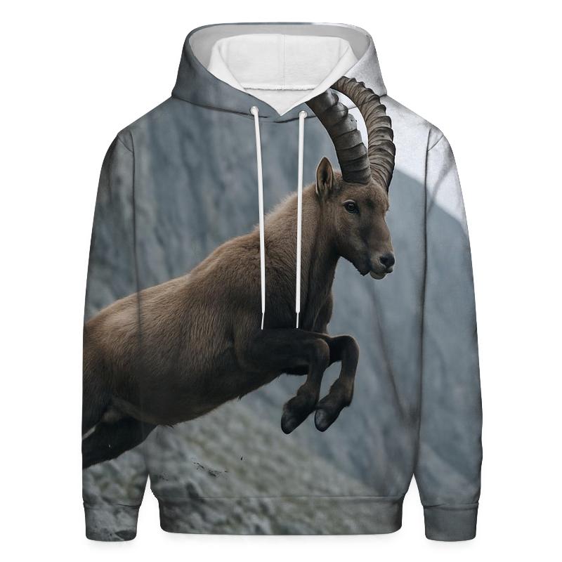 Scree Leap Alpine Ibex pullover hoodies