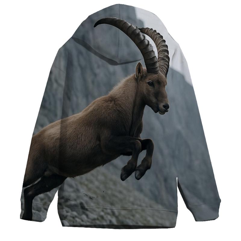 Scree Leap Alpine Ibex pullover hoodies