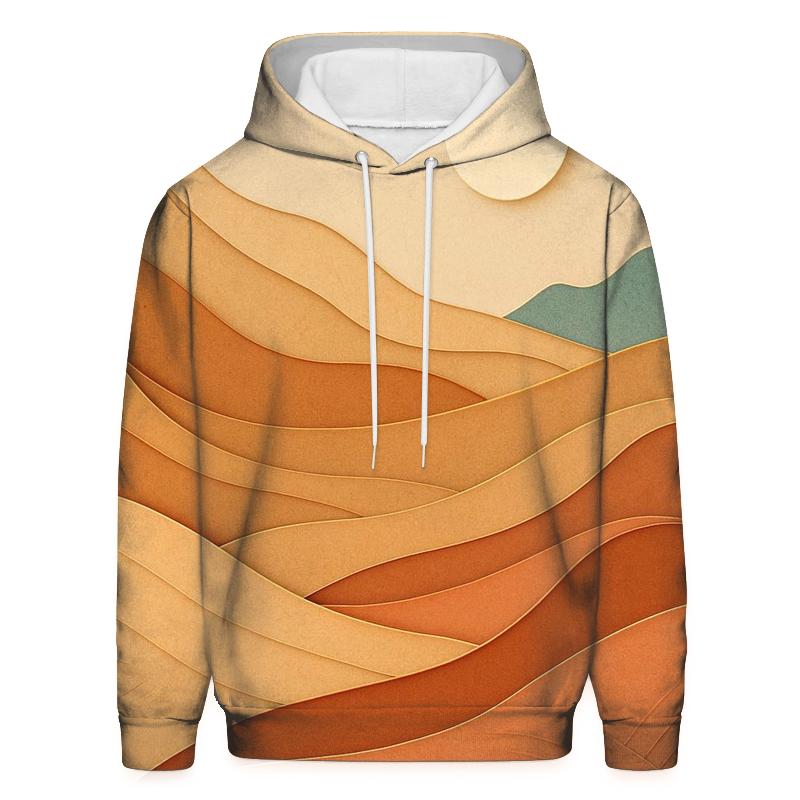 Desert Wind Paper Cut Layers heavyweight hoodies