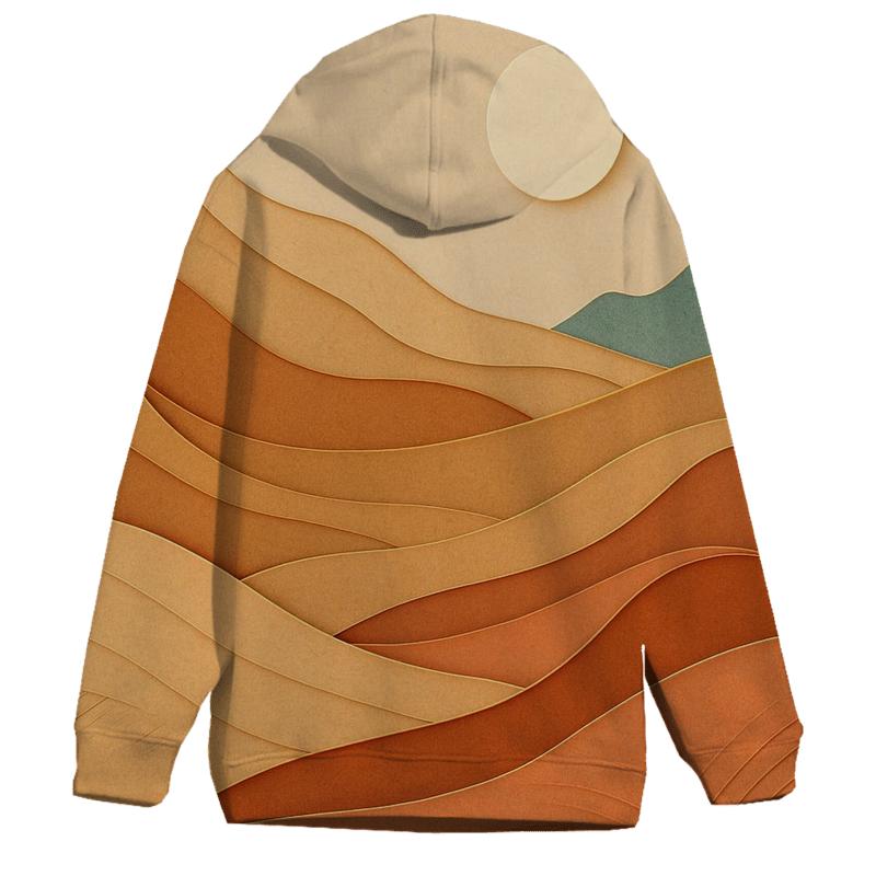Desert Wind Paper Cut Layers heavyweight hoodies