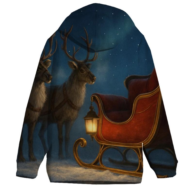 Midnight Sleigh On The Snowy Rooftops custom hoodies